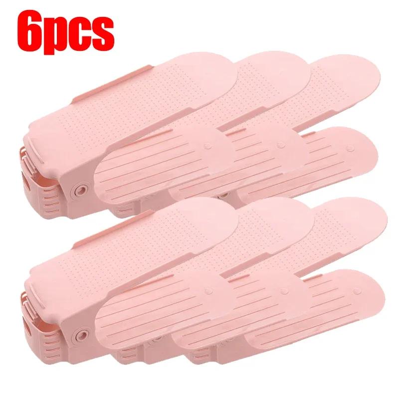 1/12PCS Durable Adjustable Shoe Organizer Wardrobe Shoes Storasge Footwear Support Slot Space Saving Shoes Storage Rack Shoebox
