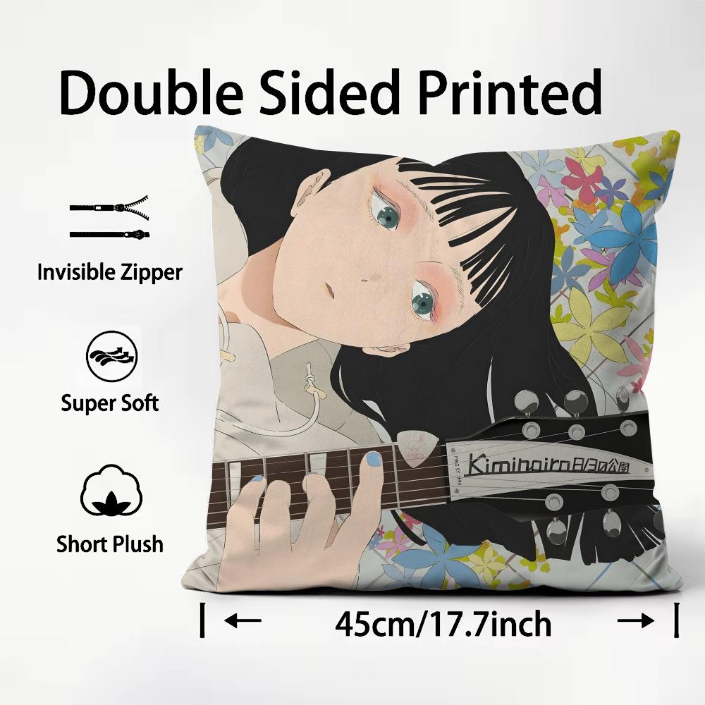 The Colors Within Anime Cushion Cover Pattern Printed Pillowcase for Living Room Sofa Cushion Cover & Bedroom Decor