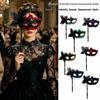 Lightweight Halloween Party Mask Half Face Butterfly Hand Hold Mask Halloween