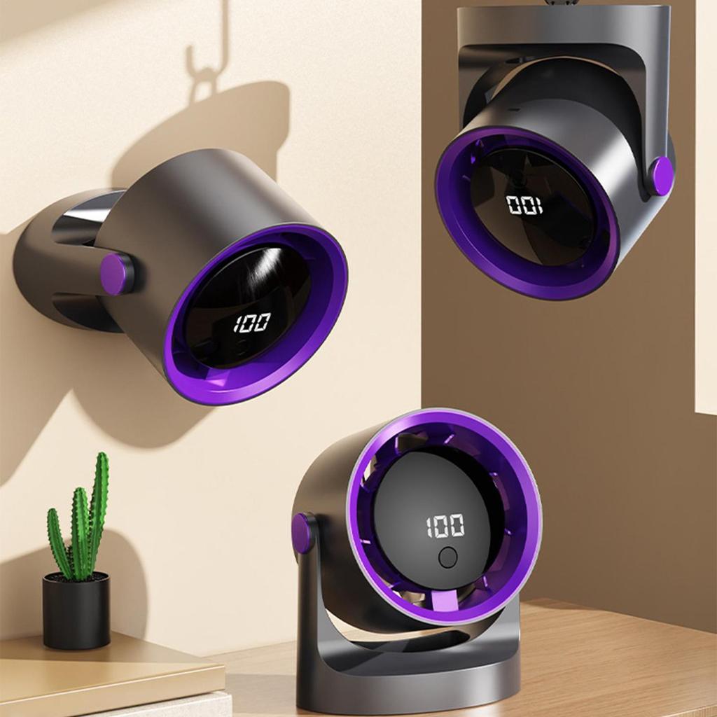 Small Desk Fan 100-Speed Digital Display Tabletop Ventilador Portable Desktop Fan For Home Apartment Dormitory Office Travel