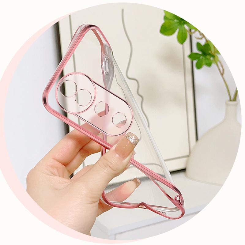 KEYSION Luxury Plating Glitter Phone Case for VIVO V40 Pro 5G Transparent Soft TPU Shockproof Back Cover for VIVO V40 5G