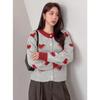 VEZFAA Damenmode Lässig Herbst Winter Liebesbrief Druck Langarm O-Ausschnitt Pullover