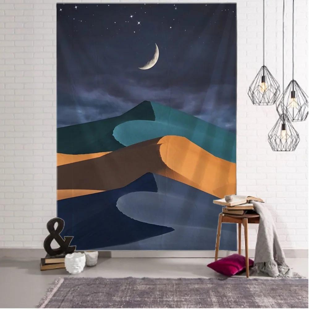 Simple Landscape Painting Art Pattern Tapestry Home Wall Decoration Tapestry Bedroom Living Room Tapestry