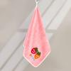 Berry Troubles Coral Fleece Embroidered Towel, Fruit Pie Towel Embroidered Soft Household Absorbent Face Towel