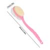 2In1 Bath Brush With Bath Ball And Bristle Body Exfoliating Scrubber Long Handle Body Back Massage Shower SPA Foam Cleaning Tool