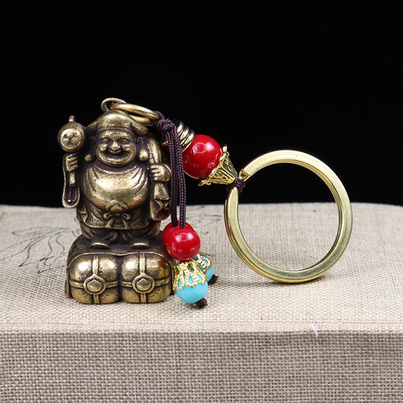 Copper Japan'S Black Sky God Of Wealth Desk Decorations Vintage Brass Home Decor Ornaments Crafts Vintage Handmade Figurines