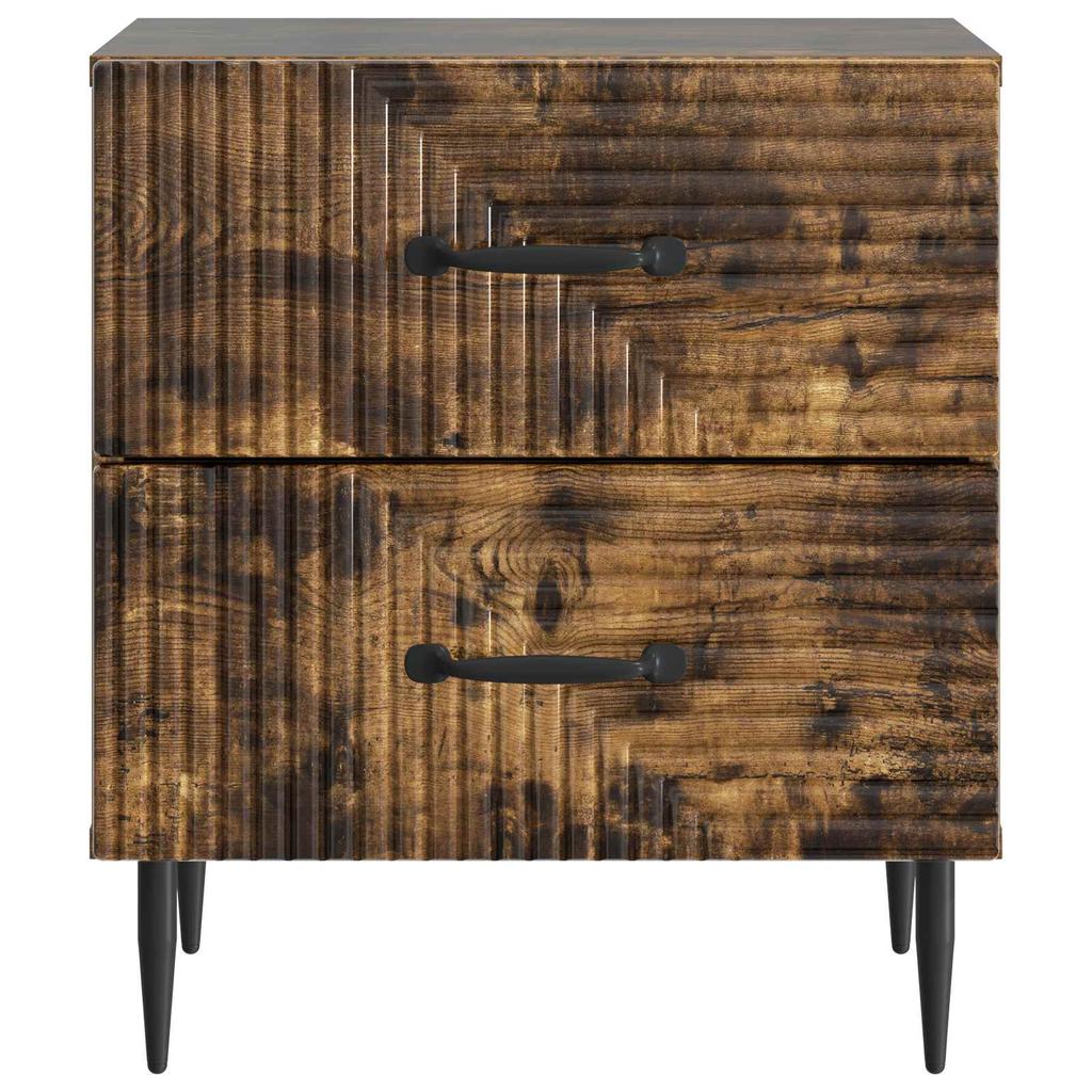 Nightstand Smoked Oak 43 x 34.5 x 47.5 cm Engineered Wood