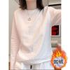 Women's Long Sleeve T-Shirt Crew Neck Fall Winter Casual Cartoon Print Loose Cotton Thermal Lined Base Layer Top
