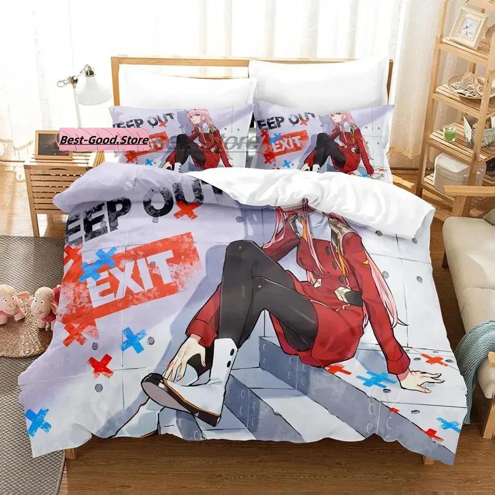 Darling In The Franxx Bedding Set Single Twin Full Queen King Size Bed Set Aldult Kid Bedroom Duvetcover Sets 3D bed sheet set