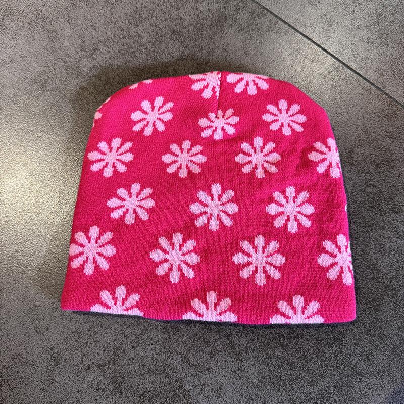 Color Fashionable Block Knitted Hat Acrylic Material Winter Streetwear Outdoor