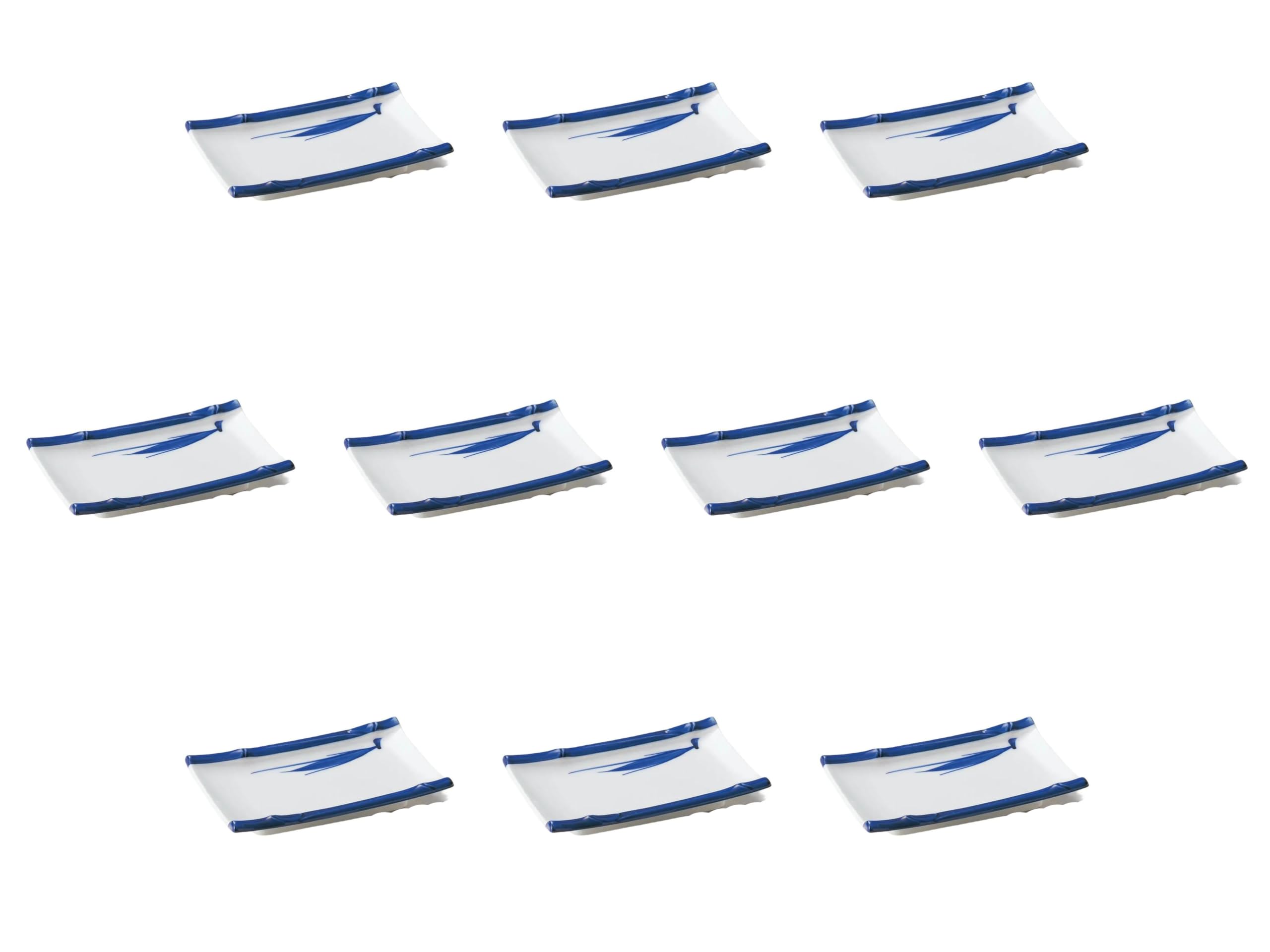 

Set of 10 Bamboo Yakitori Plates x x Yakitori Plates by Setomonohonpo Bamboo-Edged 6.0cm [17.1 11.5 2.8cm]