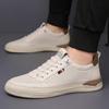 Fashion Designer Cow Leather Men's Board Shoes Spring Autumn Soft-soled Casual Sneakers for Man Fashion Platform Zapatos Para Hombre