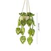 Plant Hangers Kit Mini Hand Knitted Car Rear View Mirror Decoration Accessories for Home Countyard Garden Decor Ornament