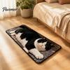 Washable Bathroom Mat Cute Cat Shape Rug, 3D Simulation Modeling, Soft Imitation Decorative Decor Cashmere Absorbent Floor Mat, Non-slip for