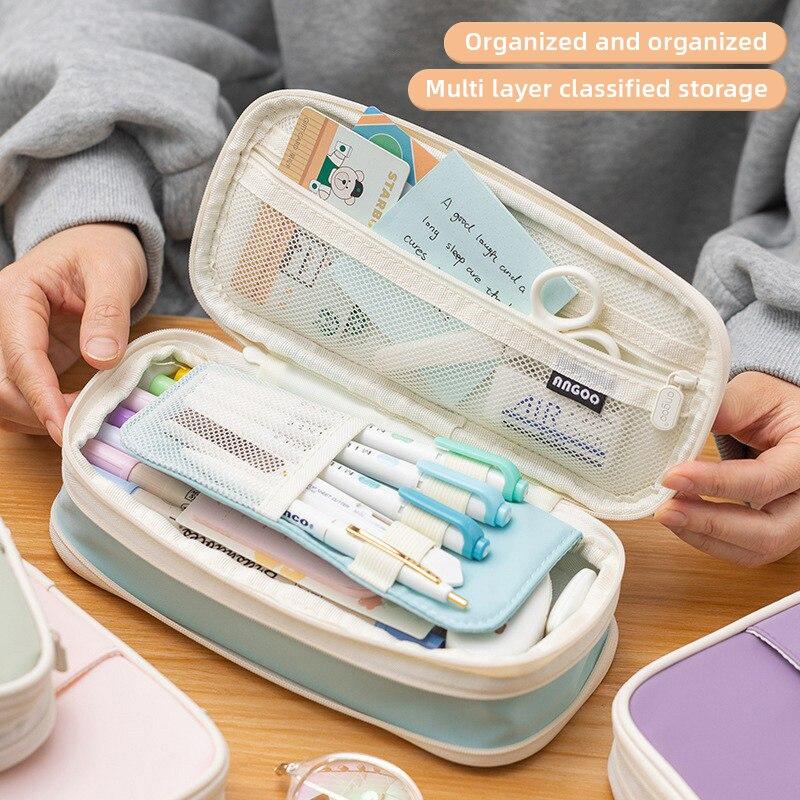 Big Capacity Pencil Pen Case Office College School Large Storage High Capacity Bag Pouch Holder Box Organizer for Teen Girls