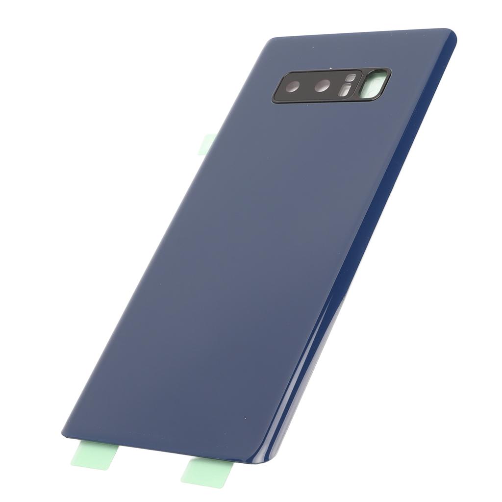 Phone Back Rear Panel Glass with Pre Installed Camera Lens Phone Rear Cover Door for Samsung Galaxy Note 8 SM N950 Blue