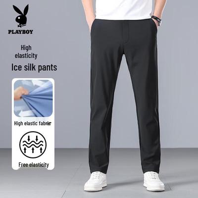Herren Ice Silk Straight Leg Freizeithose