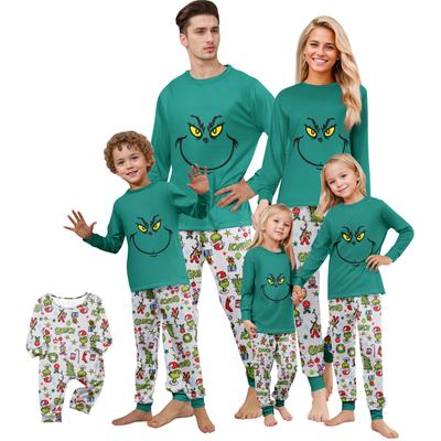 Tisk roztomilá rodinná sada pyžam, domácí oblečení, rodinná sada dlouhý rukáv top kalhoty