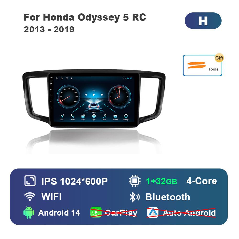 

for Honda Odyssey 5 RC 2013 - 2019 Android 14 System Car Radio Multimedia Player DSP Stereo WiFi GPS Navi IPS Screen Auto Tools