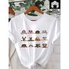 Women Casual Short Sleeve T-Shirt - Soft Round Neck Tee with Playful Dog Breed Letter Graphic Print, Black, Machine Washable Spring Summer Top