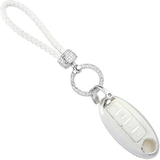 Bling Car Key Fob Cover Compatible With 5 Button,TPU Key Fob Case With Keychain,Car Accessories Key Fob Protector(For Chevroiet 5)