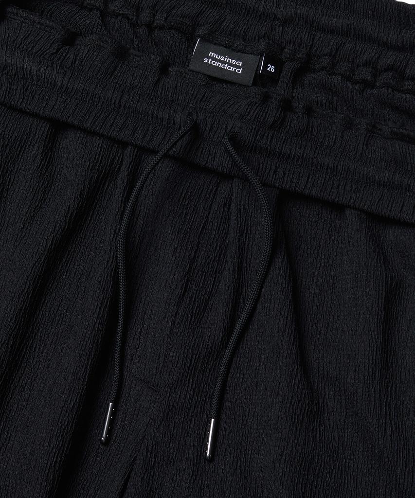 MUSINSA STANDARD WOMAN Women'S Crinkle Wide Lounge Pants [Black]