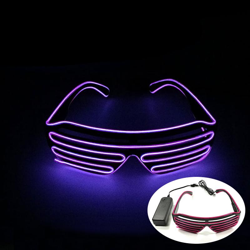 Festival Mixed Colors Glowing LED Glasses Fluorescence Party Supplies Light Up Glasses Men Women Christmas Eyewear Costume