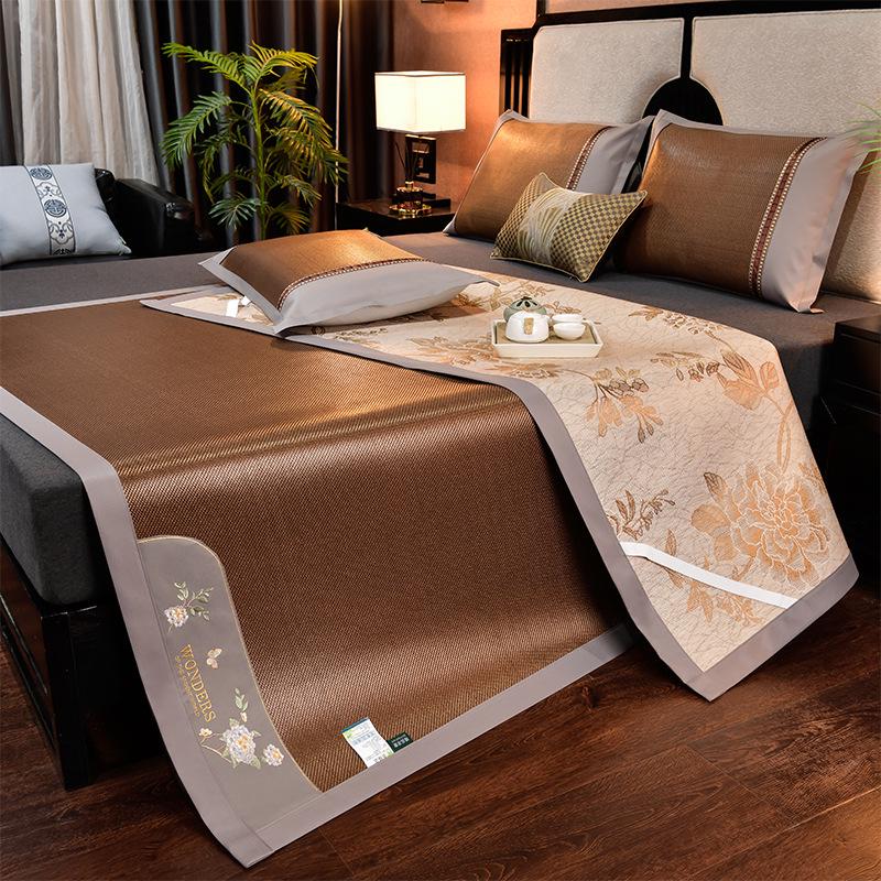 Summer Double-Sided Ice Rattan & Bamboo Cooling Mat
