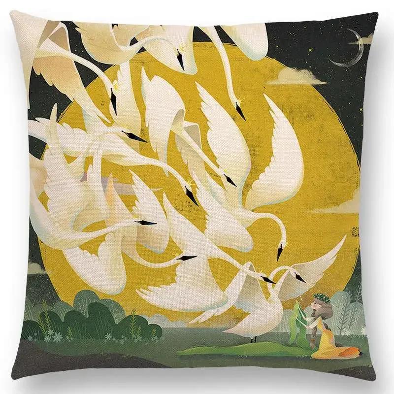 Neuankömmling Bunte Träume Schwarze Katze Niedliche Mädchen Magische Sonne Mond Warm Stern Kissenbezug Autoabdeckungen Sofa Wurfkissenbezug