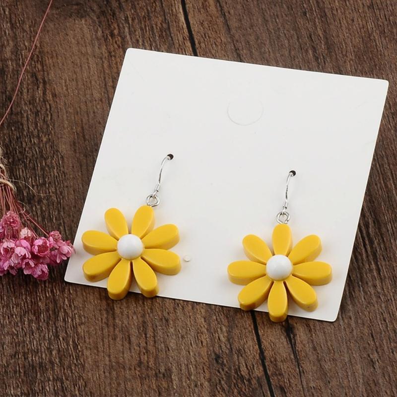 Resin Daisy Flower Earrings for Daily Wearing Party Dinner Travel Wedding Drop Dangle Earrings for Creative Charming