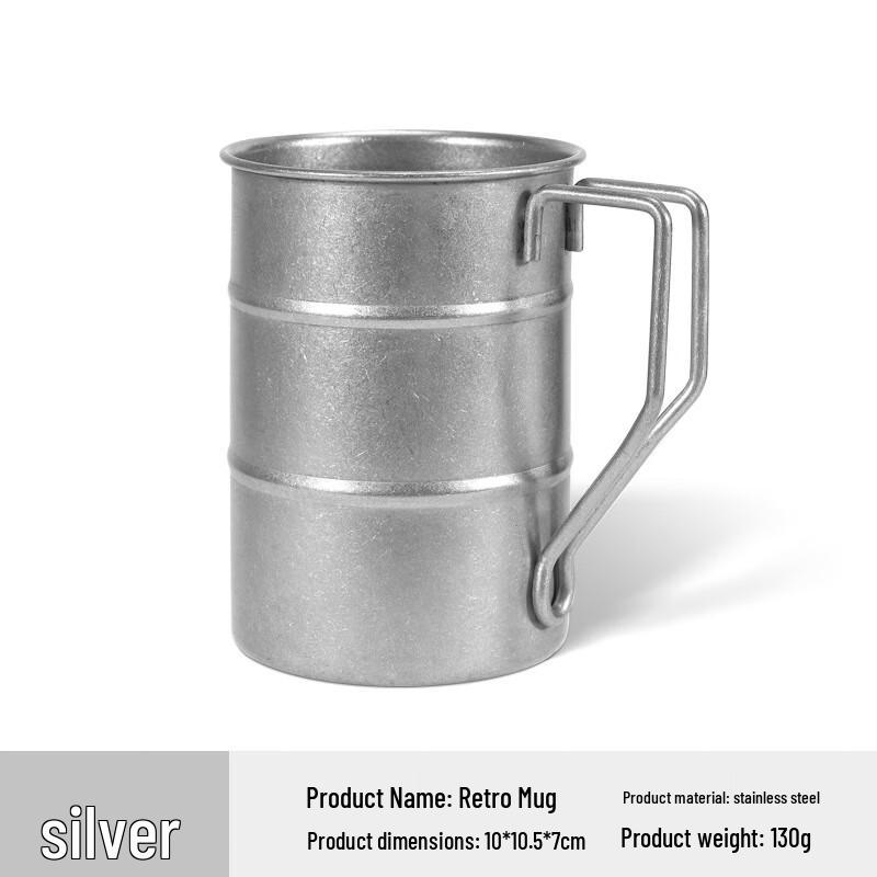 CENLOON 304 Stainless Steel Wide-Mouth Picnic Mugs