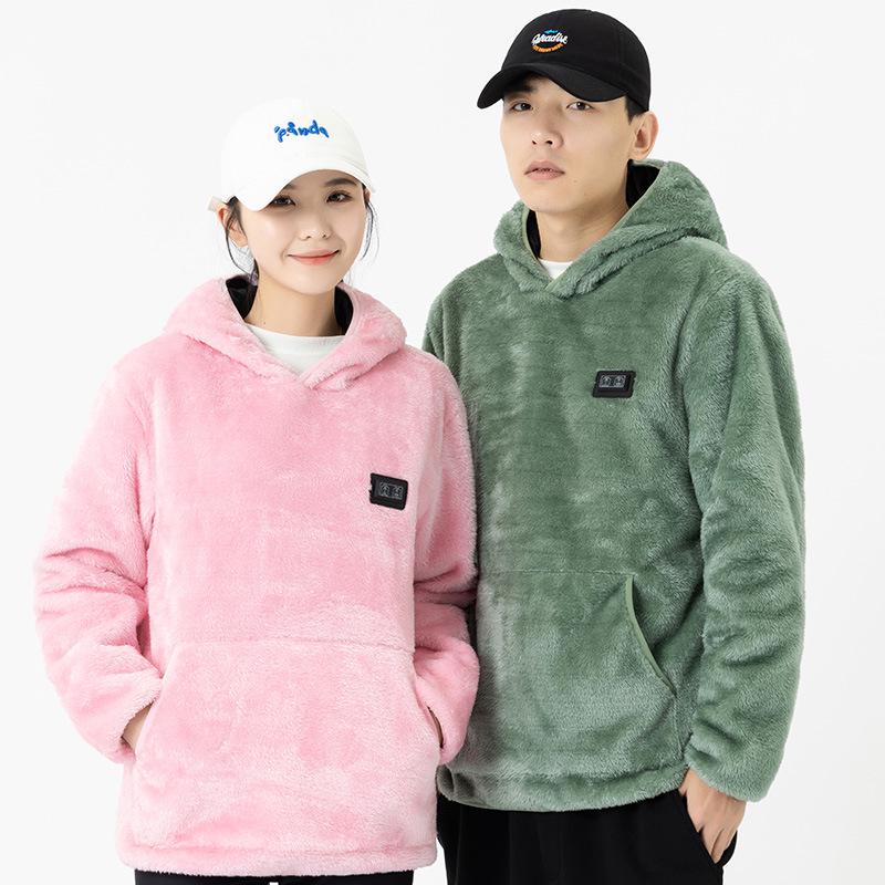 USB-Beheiztes Korallenfleece-Sweatshirt für Damen & Herren - Neun-Zonen-Konstanttemperaturjacke