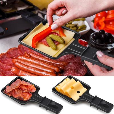 1/4Pcs Mini Grill Pfanne für Raclettes Antihaft Beschichtet Grill Platte Quadrat Dreieck
