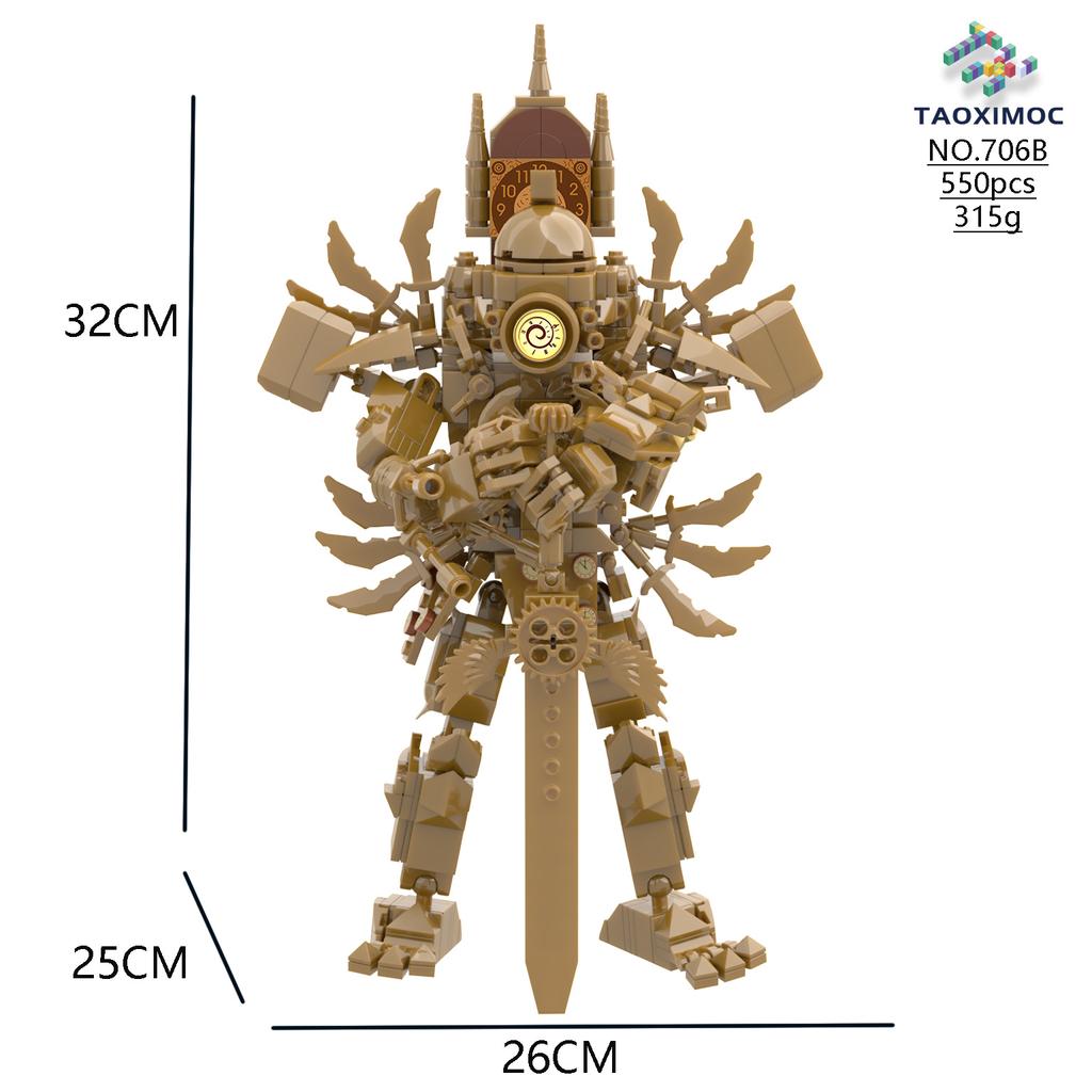 Titan Flying Dragon Drill Man Pencil Warrior Clock 4.0 CPU Tv Skibidi Toilet Building Blocks Bricks Toys For Kid Birthday Gift