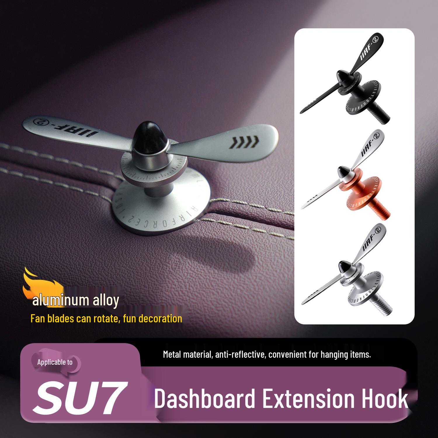 

Compatible Bamboo Dragonfly Storage Hooks for Xiaomi SU7/YU7 Car Dashboard YU7 Silver - 1 pc