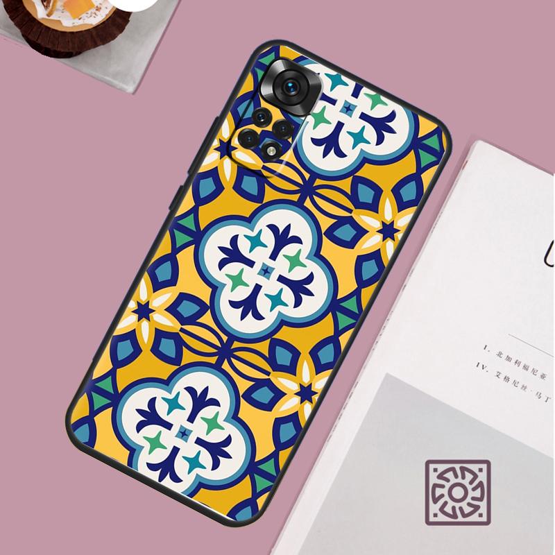 Moroccan Tile Case For Xiaomi Redmi Note 12 11 8 9 10 13 Pro 12S 11S 10S 9S Redmi 13C 9C 10C 12C Cover
