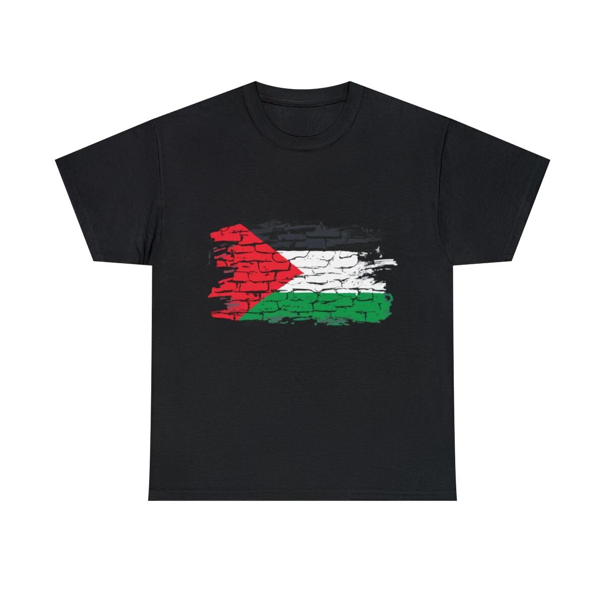 Palestine Flag Graffiti Art Graphic Tee Shirt, S-5XL L