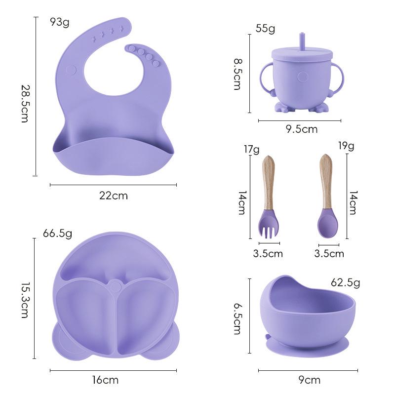 Silicone Suction Cup Bowl & Spoon Set for Babies - Children's Tableware