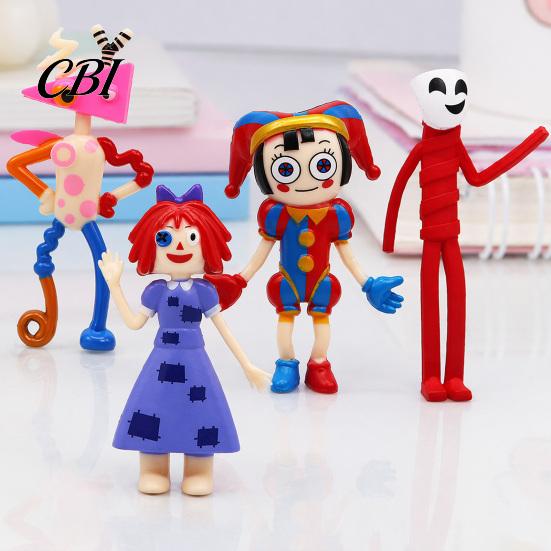 Figure ispirate agli anime 8 Pezzi Personaggi del Circo Cartoni Animati, Modello Animazione in PVC, Decorazione da Scrivania Collezionabile per Casa Ufficio, Set Regalo per Fan
