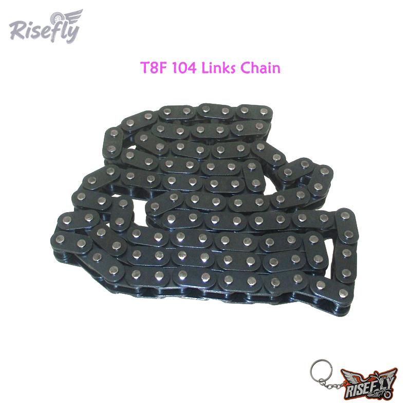 Risefly T8F 104 Links Chain For Gas/Electric Chinese Mini Bike Go Kart ATV Scooter Chopper