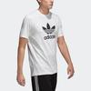 Adidas Originals Clover Letter Print Short Sleeve T-Shirt, Men Breathable Daily Sports Casual Tops White CW0710