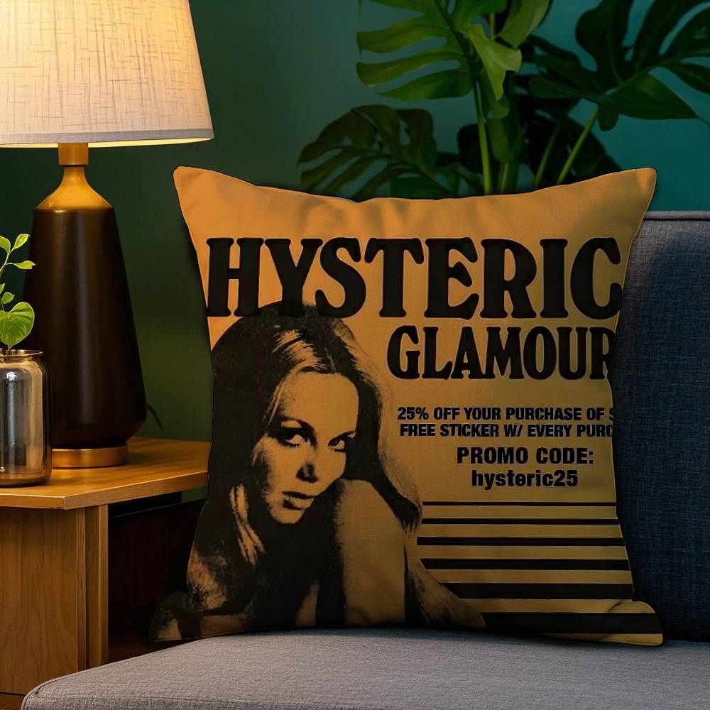 HHystericS GGlamour Pillow Case Plush Fabric Soft Double Sided Print Sofa Cushion Cover Throw Pillow Covers