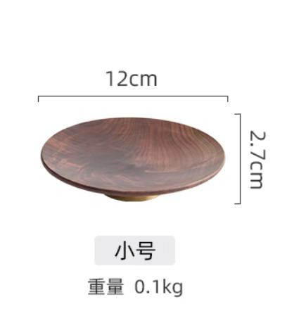 

High Footed Fruit Plate Wooden Tea Tray Dried Fruit Snack Tray Dessert Plate Fruit Bowl Sushi Plates Cake Pan Dim Sum Dish