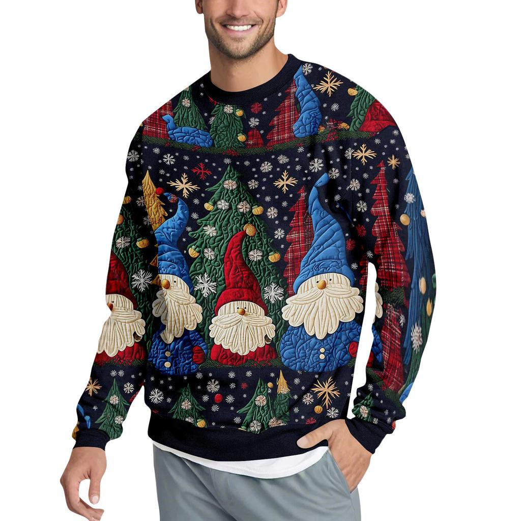 Vánoční potisk Volná pánská mikina