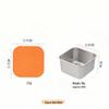 Stainless Steel Sauce & Salad Container with Silicone Lid, 60/180ml, Leakproof Square Design
