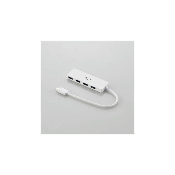 ELECOM USB3.1 (Gen1) HUB Type-C A female 4 ports bus power 15cm cable white face U3HC-A429BWF