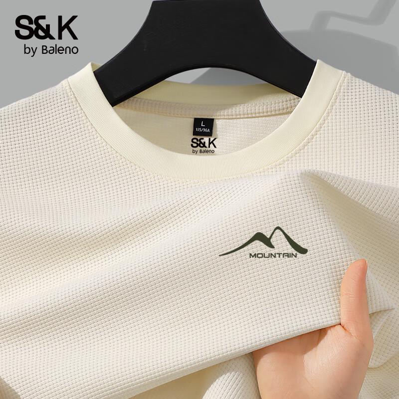 Baleno Herren S&K Schweres Waffelpikee Langarm-T-Shirt