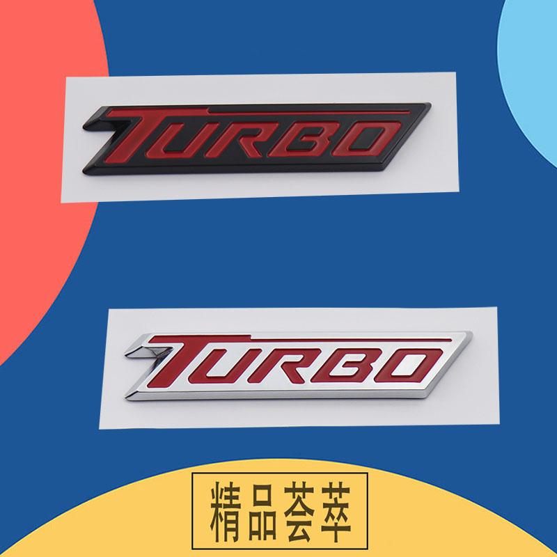 3D Premium ABS Turbo Letters Sticker Tail Bumper Badge Auto Rear Trunk Emblem Accessories Exterior Decoration