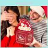 Christmas Red Striped Party Decor Money Box With Gift Box For Festive Celebrations