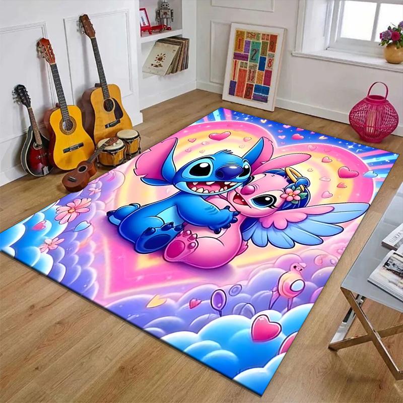 1pc S-Stitch Design Printed Area Rug Carpet for Bedroom Living Room Home Decor Rugs Mat Non Slip Mat Rug for Bedside